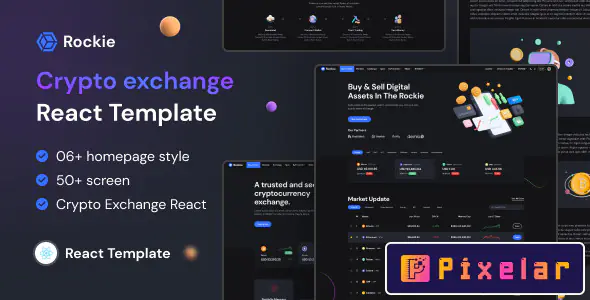 Rockie - Plantilla React para Plataformas de Criptomonedas 📈💰