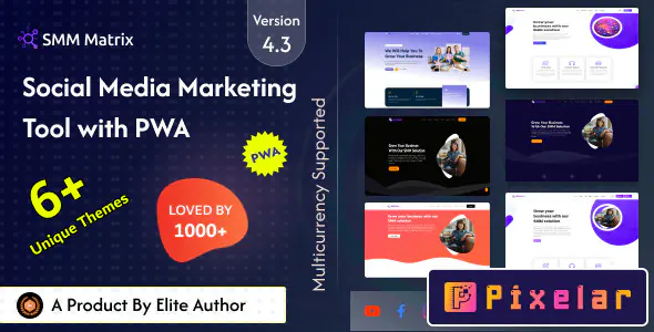 SMM Matrix - Panel de Marketing en Redes Sociales con PWA (Aplicación Web Progresiva)