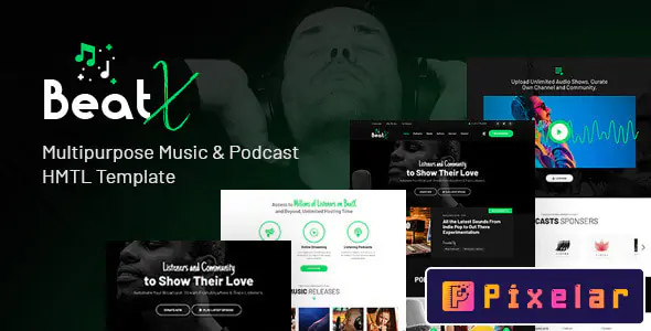 BeatX - La Plantilla HTML para Podcasts y Música 🎧🎶