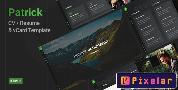 Patrick - Plantilla HTML para vCard y Currículum 💼✨