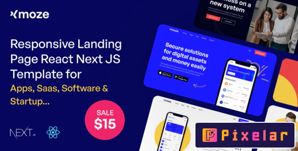 Xmoze - Plantilla de Landing Page con React y Next.js ⚛️🚀
