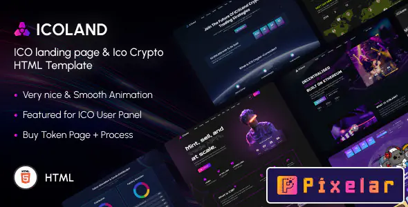 ICOLand - Plantilla HTML para Landing Pages de NFT y Cripto 🖼️💰