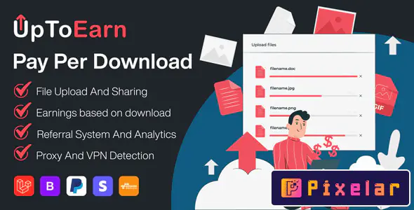 UpToEarn - Plataforma SaaS de Pago por Descarga para Creadores de Contenido