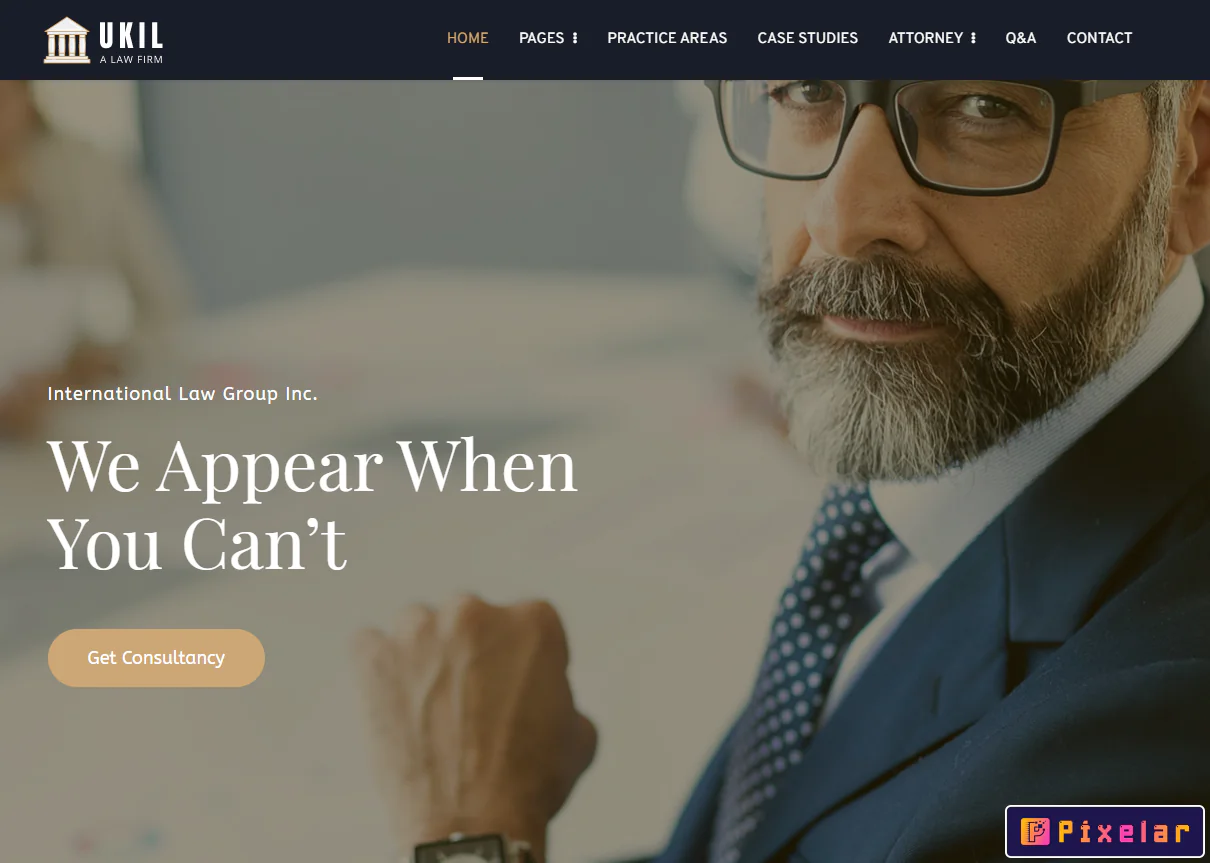 Ukil - Kit de Plantillas Elementor para Despachos de Abogados, Firmas Legales y Consultoría Jurídica