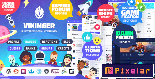 Vikinger - El Tema de WordPress para Comunidades Sociales 🛡️🎮