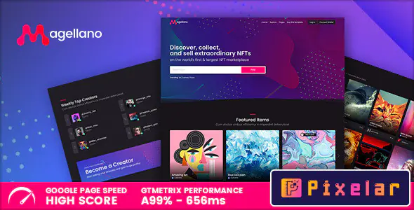 Magellano - Plantilla HTML para Marketplace de NFT 🖼️💎