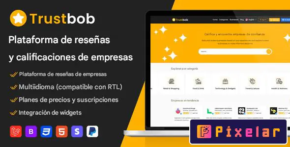 TrustBob - Plataforma SAAS de Reseñas y Valoraciones para Negocios (B2B & B2C)