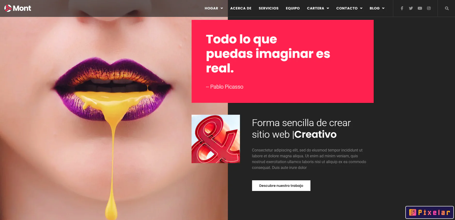 Mont - Kit de Plantillas Elementor para Agencias Creativas, Branding y Consultoría Minimalista