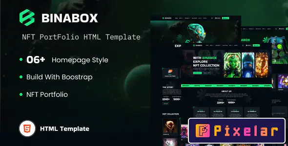 Binabox - Plantilla HTML para Portafolio de NFT
