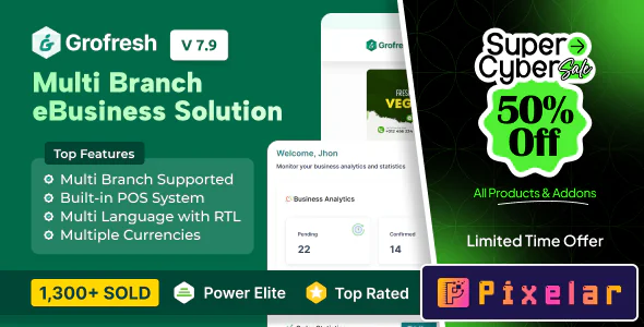 GroFresh - Sistema Multi-Branch de eCommerce (Farmacia, Tienda, Comestibles) 🛒💊