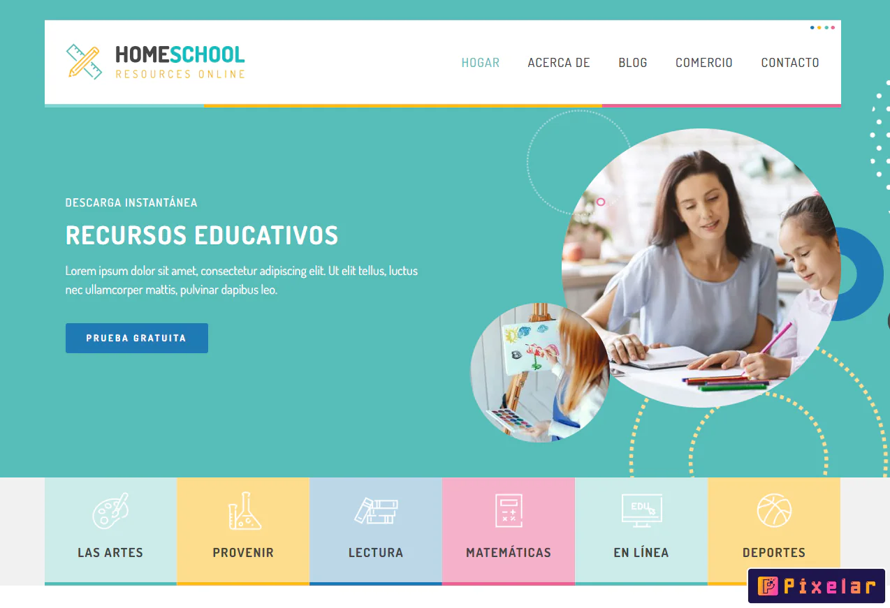 Home School - Kit de Plantillas Elementor Premium para Educación en Casa y Recursos Didácticos