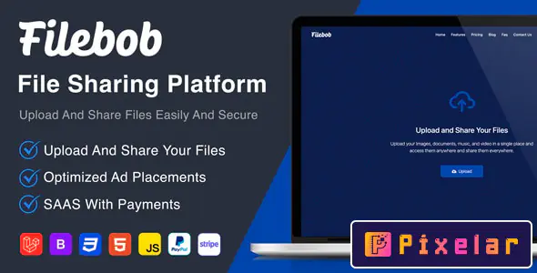 Filebob - Plataforma SaaS de Almacenamiento y Compartición de Archivos Profesional
