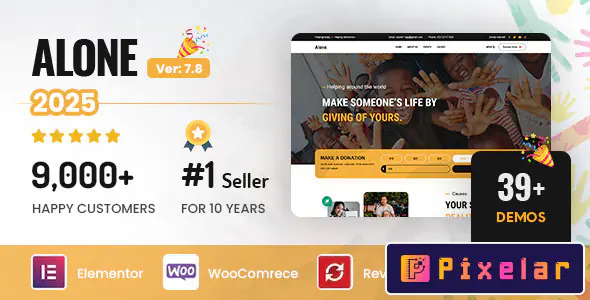 Alone – Tema WordPress para Organizaciones Benéficas y Sin Fines de Lucro