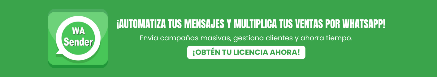 WaSender - Automatiza tus Mensajes de WhatsApp y Vende Más